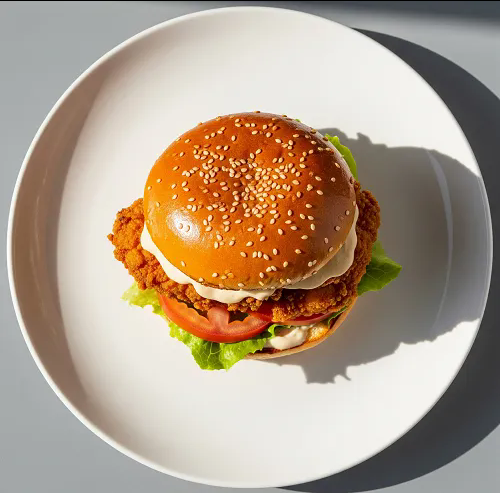 Chicken Burger With Chips 
